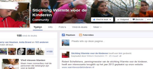 Stichting Warmte voor de Kinderen op Facebook